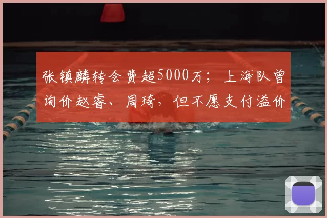 张镇麟转会费超5000万；上海队曾询价赵睿、周琦，但不愿支付溢价